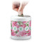 Watercolor Peonies Coin Bank (Personalized)