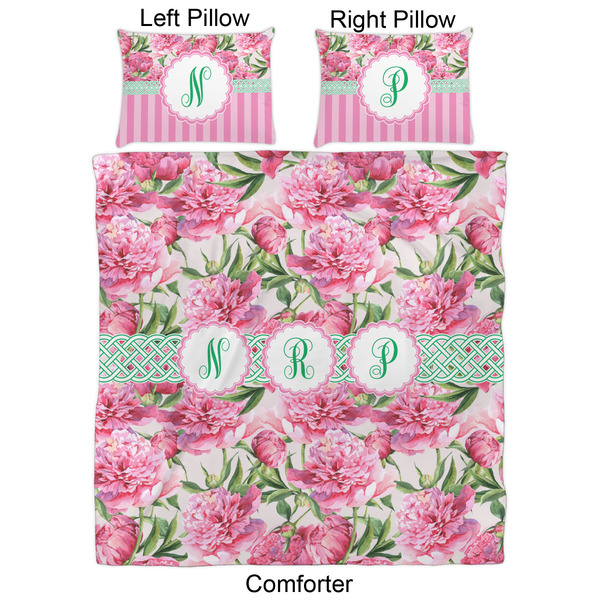 Watercolor Peonies Comforter Set - Queen - Approval