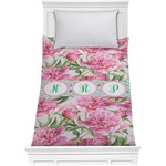 Watercolor Peonies Comforter - Twin (Personalized)
