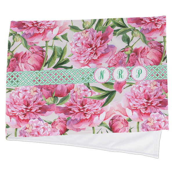 Custom Watercolor Peonies Cooling Towel (Personalized)