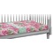 Watercolor Peonies Crib 45 degree angle - Fitted Sheet