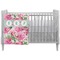 Watercolor Peonies Crib Comforter / Quilt (Personalized)