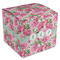 Watercolor Peonies Cube Favor Gift Box - Front/Main