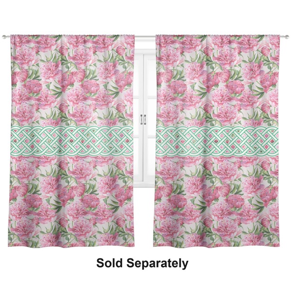 Watercolor Peonies Curtains