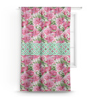 Watercolor Peonies Curtain Panel - Custom Size