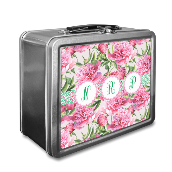 Custom Watercolor Peonies Lunch Box (Personalized)