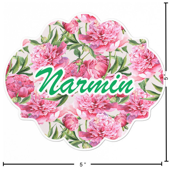 Watercolor Peonies Custom Shape Iron On Patches - L - APPROVAL