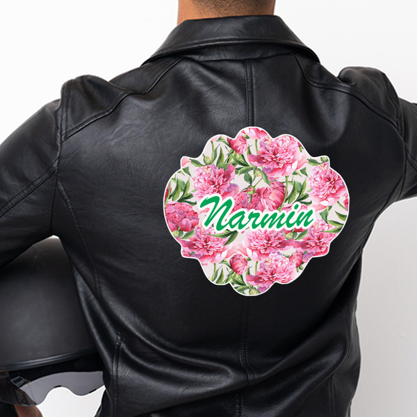 Watercolor Peonies Custom Shape Iron On Patches - XXXL - APPROVAL