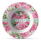 Watercolor Peonies Plastic Bowl - Microwave Safe - Composite Polymer (Personalized)