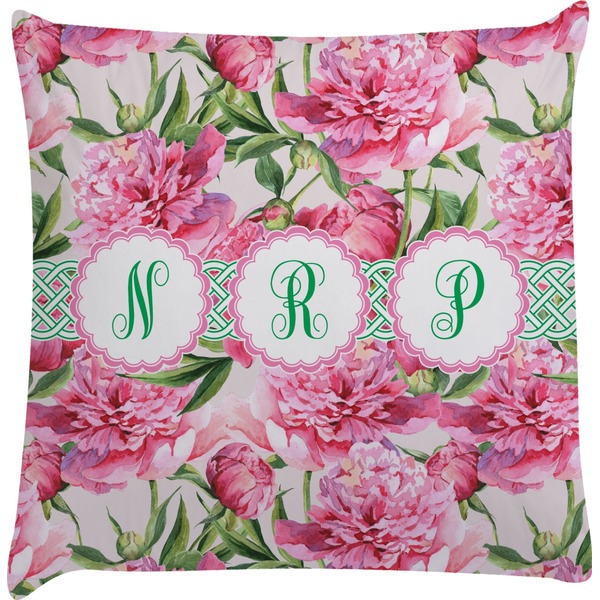 Custom Watercolor Peonies Decorative Pillow Case (Personalized)