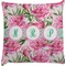Watercolor Peonies Decorative Pillow Case (Personalized)