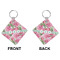 Watercolor Peonies Diamond Keychain (Front + Back)