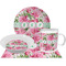 Watercolor Peonies Dinner Set - 4 Pc (Personalized)