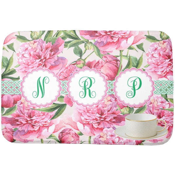 Watercolor Peonies Dish Drying Mat