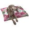 Watercolor Peonies Dog Bed - Large LIFESTYLE