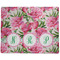 Watercolor Peonies Dog Food Mat - Large without Bowls