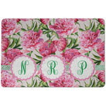 Watercolor Peonies Dog Food Mat w/ Multiple Names