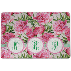 Watercolor Peonies Dog Food Mat w/ Multiple Names
