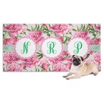 Watercolor Peonies Dog Towel (Personalized)