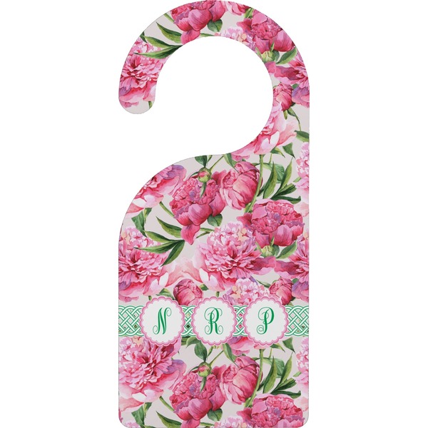 Custom Watercolor Peonies Door Hanger (Personalized)