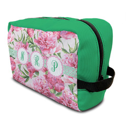 Watercolor Peonies Toiletry Bag / Dopp Kit (Personalized)