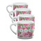 Watercolor Peonies Double Shot Espresso Cups - Set of 4 (Personalized)