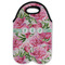 Watercolor Peonies Double Wine Tote - Flat (new)