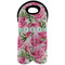 Watercolor Peonies Double Wine Tote - Front (new)