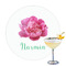 Watercolor Peonies Drink Topper - Large - Single with Drink