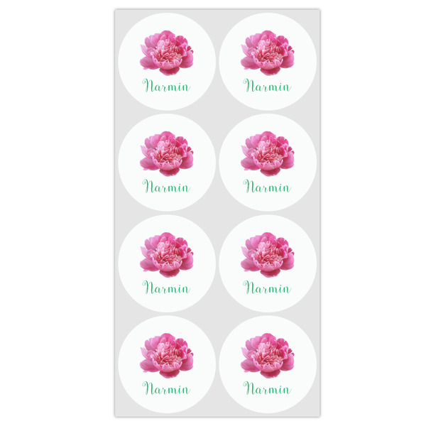 Watercolor Peonies Drink Topper - Medium - Set of 12