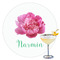Watercolor Peonies Drink Topper - XLarge - Single with Drink