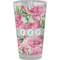 Watercolor Peonies Pint Glass - Full Color (Personalized)