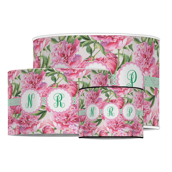 Watercolor Peonies Drum Lampshades - MAIN