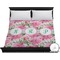 Watercolor Peonies Duvet Cover - King (Personalized)