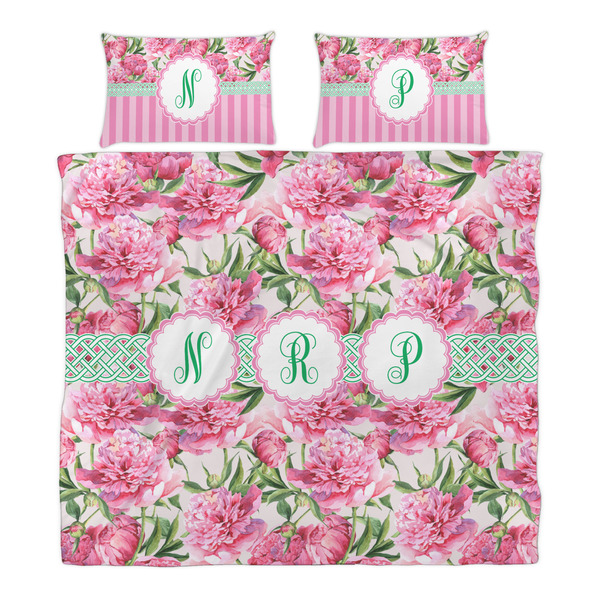 Watercolor Peonies Duvet Cover Set - King - Alt Approval