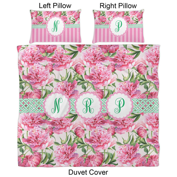 Watercolor Peonies Duvet Cover Set - King - Approval