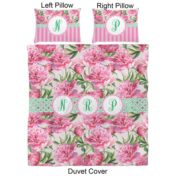 Watercolor Peonies Duvet Cover Set - Queen - Approval