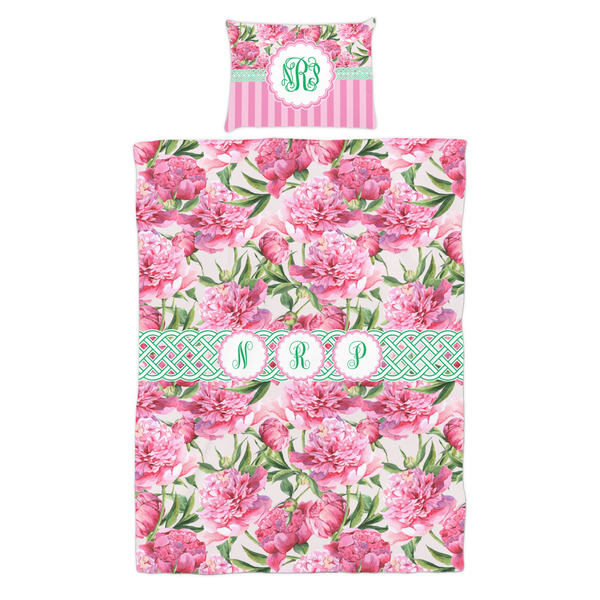 Watercolor Peonies Duvet Cover Set - Twin - Alt Approval