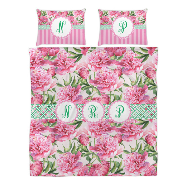 Watercolor Peonies Duvet cover Set - Queen - Alt Approval