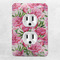 Watercolor Peonies Electric Outlet Plate - LIFESTYLE