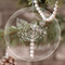 Watercolor Peonies Engraved Glass Ornaments - Round-Main Parent