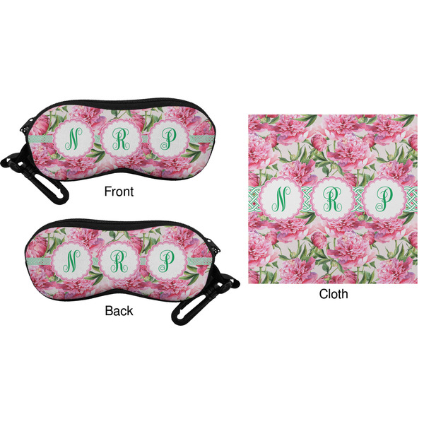 Watercolor Peonies Eyeglass Case & Cloth (Approval)