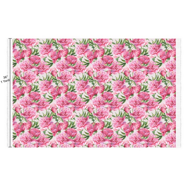 Watercolor Peonies Fabric Full Yard