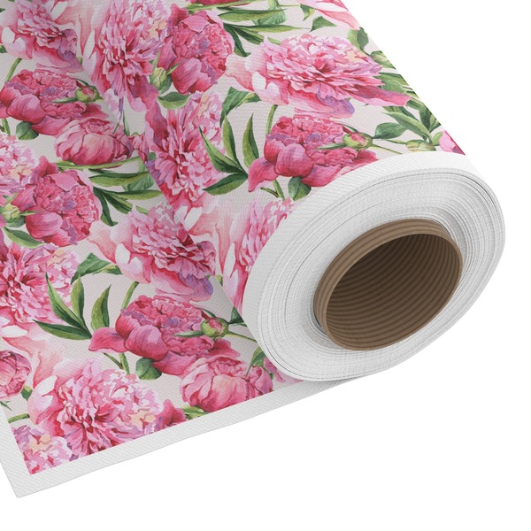Custom Watercolor Peonies Fabric by the Yard - Spun Polyester Poplin