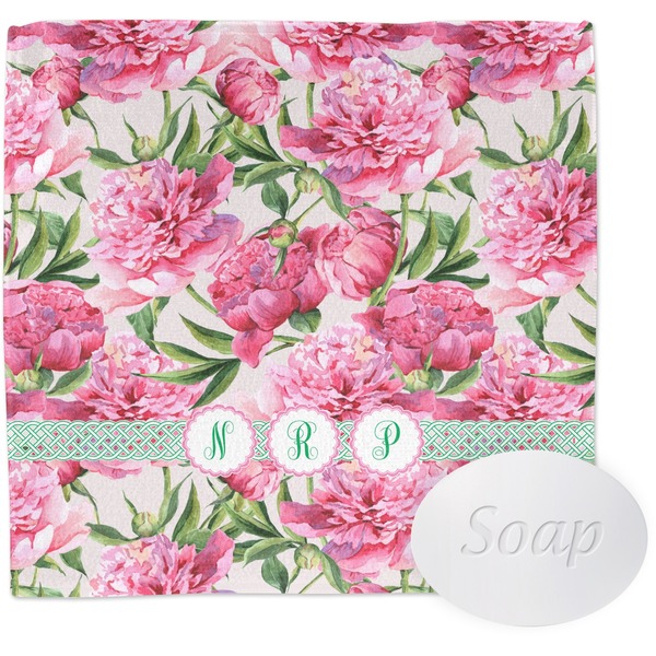 Custom Watercolor Peonies Washcloth (Personalized)