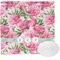 Watercolor Peonies Wash Cloth with soap