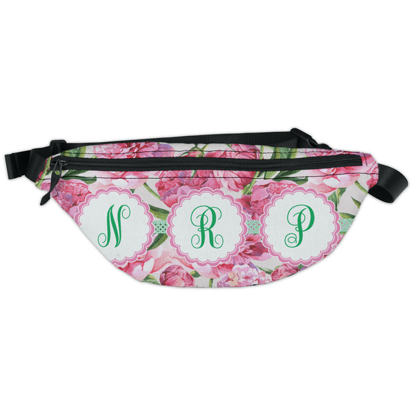 Custom Watercolor Peonies Fanny Pack - Classic Style (Personalized)