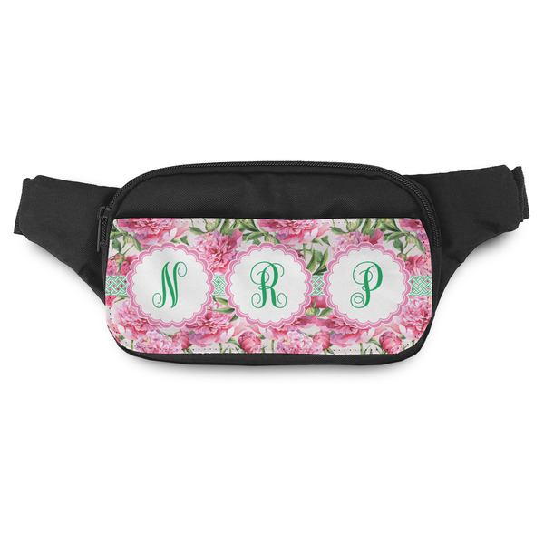 Custom Watercolor Peonies Fanny Pack - Modern Style (Personalized)