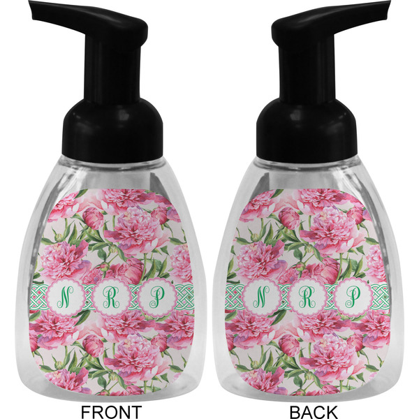 Watercolor Peonies Foam Soap Bottle (Front & Back)