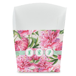 Watercolor Peonies French Fry Favor Boxes (Personalized)